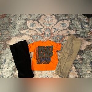 Garanimals Orange 'Best Kid Ever!' Tee boys size 2t 2 pair pants